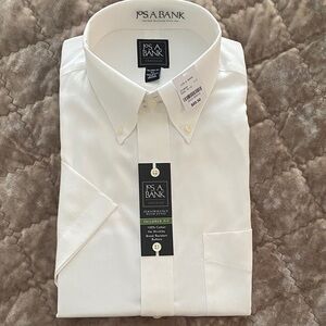 Brand New 💯 cotton Wrinkle Free Jos. A. Bank Men's Classic White Dress Shirt